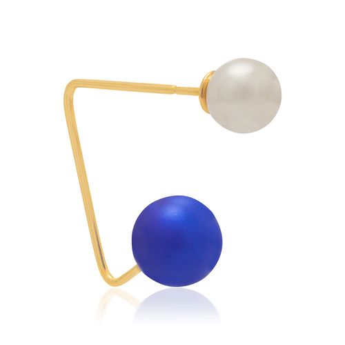 BRINCO BANHADO A OURO 18K COM PÉROLAS SINTÉTICAS