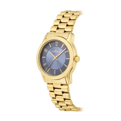 RELÓGIO ANALÓGICO SOCIAL DOURADO