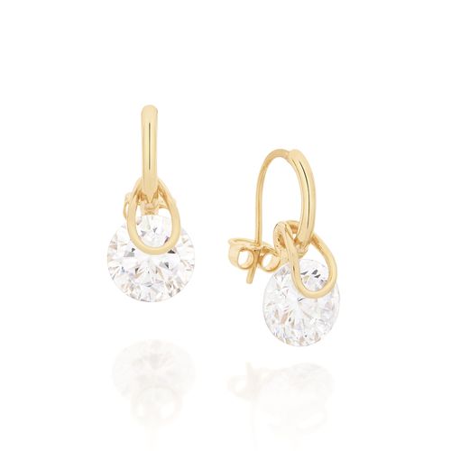 BRINCO BANHADO A OURO 18K COM ZIRCÔNIAS