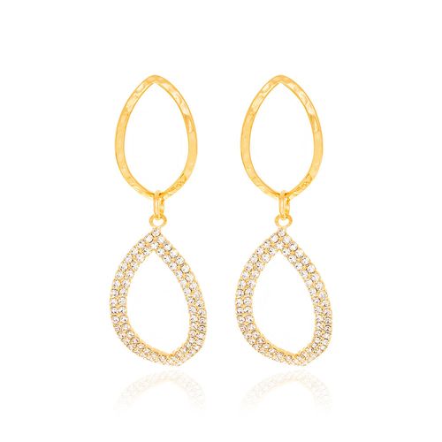 BRINCO BANHADO A OURO 18K COM CRISTAIS
