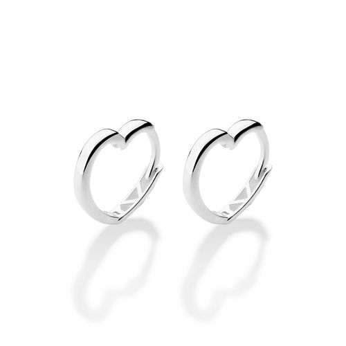 BRINCO ARGOLA CORAÇÃO DE PRATA MACIÇA 925