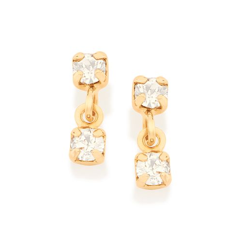 BRINCO INFANTIL BANHADO A OURO 18K COM CRISTAIS