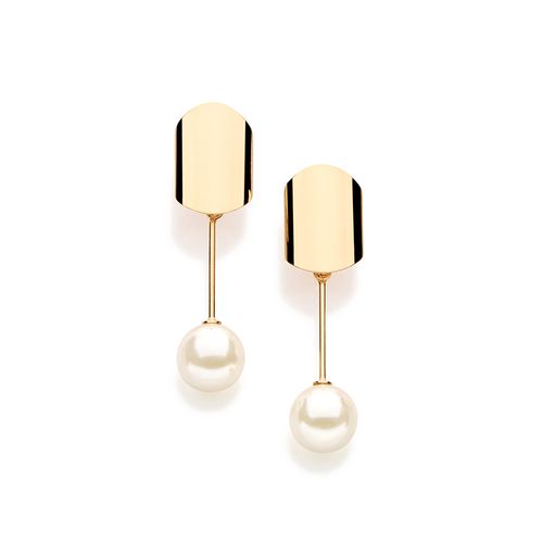 BRINCO BANHADO A OURO 18K COM PÉROLAS SINTÉTICAS