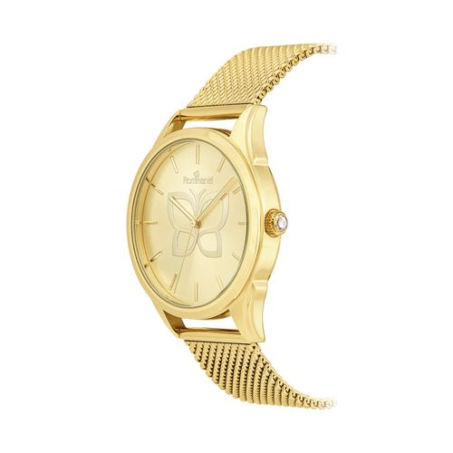 RELÓGIO ANALÓGICO SOCIAL DOURADO