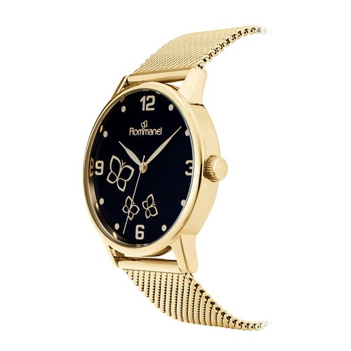 RELÓGIO ANALÓGICO SOCIAL DOURADO