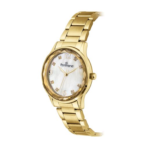 RELÓGIO ANALÓGICO SOCIAL DOURADO