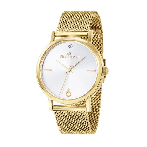 RELÓGIO ANALÓGICO SOCIAL DOURADO