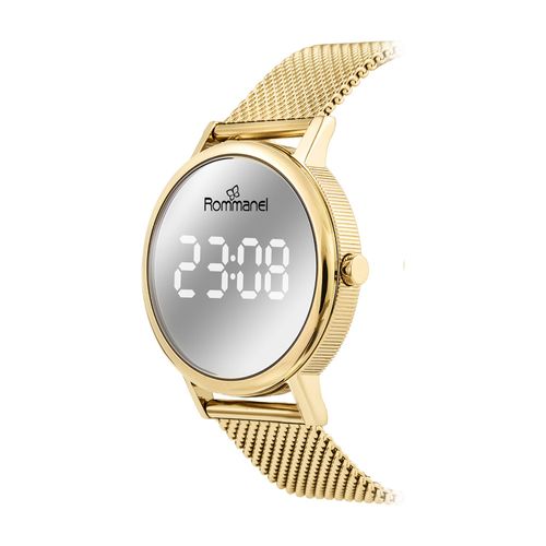 RELÓGIO DIGITAL LED DOURADO