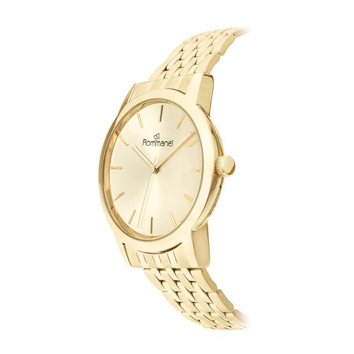 RELÓGIO ANALÓGICO SOCIAL DOURADO