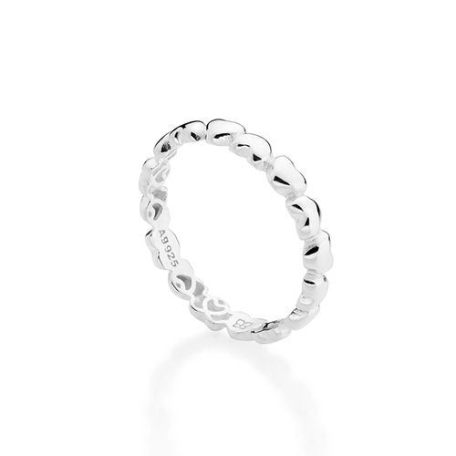 ANEL SKINNY CORAÇÕES DE PRATA MACIÇA 925