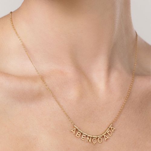 GARGANTILHA ABENÇOADA BANHADA A OURO 18K