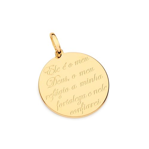 MEDALHA JESUS BANHADA A OURO 18K