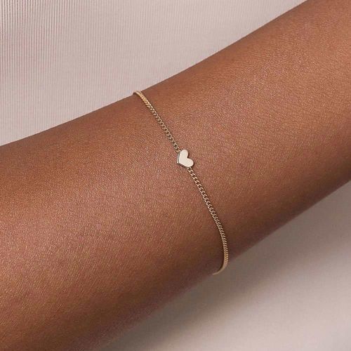 PULSEIRA COM CORAÇÃO BANHADA A OURO 18K