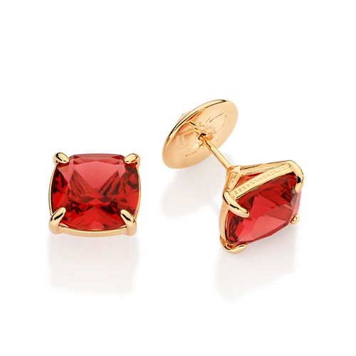 BRINCO SOLITÁRIO BANHADO A OURO 18K COM CRISTAIS