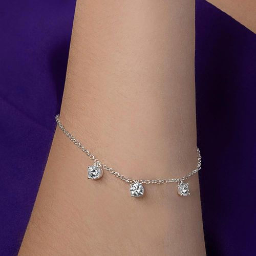 PULSEIRA DE PRATA MACIÇA 925 COM ZIRCÔNIAS