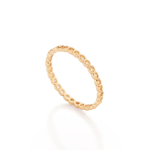 ANEL SKINNY INFINITOS BANHADO A OURO 18K