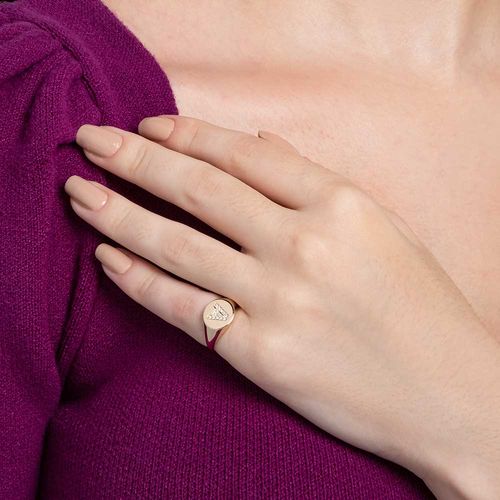 ANEL DEDO MINDINHO LETRA BANHADO A OURO 18K-LETRA A