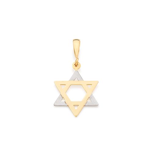 PINGENTE ESTRELA DE DAVI BANHADO A OURO 18K