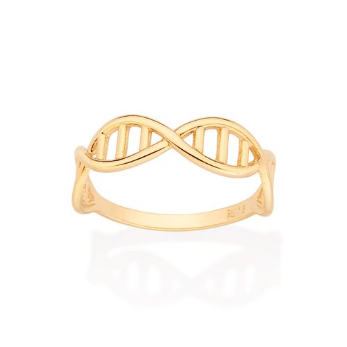 ANEL SKINNY CROMOSSOMOS BANHADO A OURO 18K