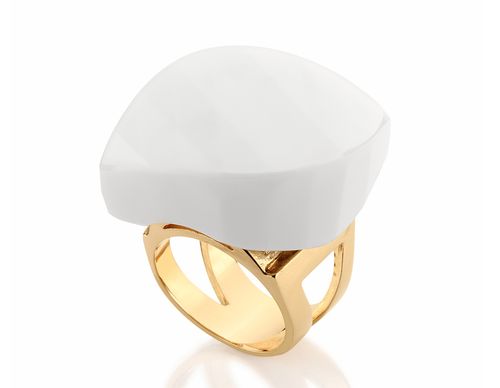 ANEL BANHADO A OURO 18K COM CRISTAL