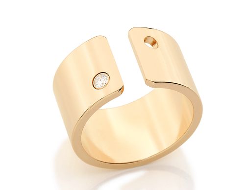 ANEL BANHADO A OURO 18K COM ZIRCÔNIA