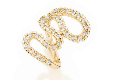 ANEL BANHADO A OURO 18K COM ZIRCÔNIAS