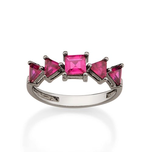 ANEL BANHADO A RHODIUM NEGRO COM ZIRCÔNIAS