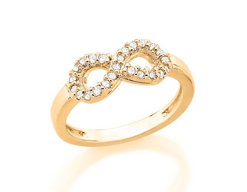 ANEL  BANHADO A OURO 18K INFINITO
