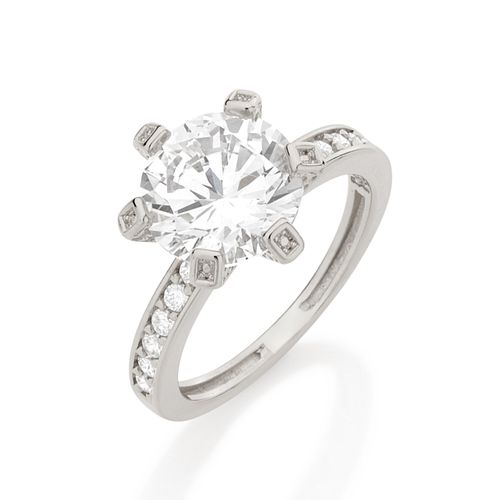 ANEL BANHADO A RHODIUM COM ZIRCÔNIAS