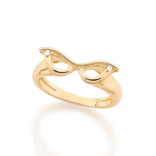 ANEL BANHADO A OURO 18K COM ZIRCÔNIAS