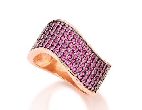 ANEL BANHADO A OURO 18K COM ZIRCÔNIAS