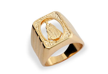 ANEL BANHADO A OURO 18K NOSSA SENHORA APARECIDA