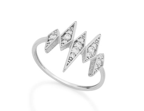 ANEL BANHADO A RHODIUM COM ZIRCÔNIAS