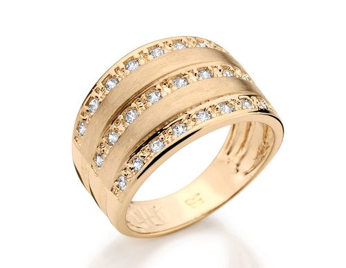 ANEL BANHADO A OURO 18K COM ZIRCÔNIA
