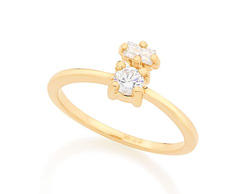 ANEL BANHADO A OURO 18K COM ZIRCÔNIAS