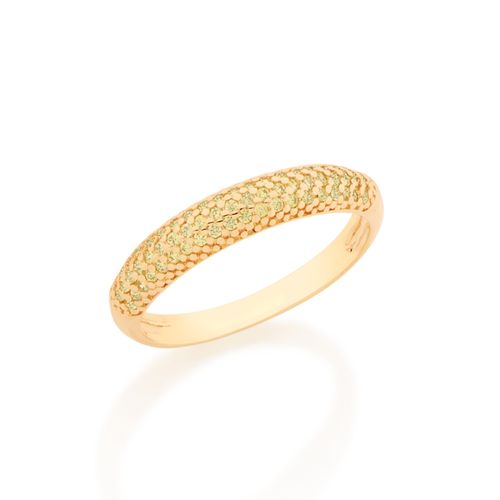 ANEL BANHADO A OURO 18K COM ZIRCÔNIAS
