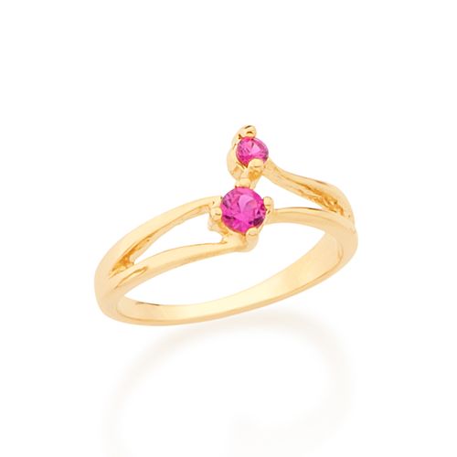 ANEL BANHADO A OURO 18K COM ZIRCÔNIAS