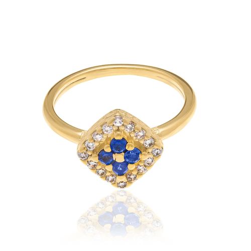 ANEL BANHADO A OURO 18K COM ZIRCÔNIAS
