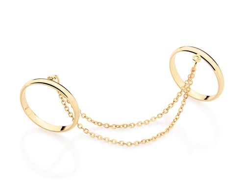ANEL DUPLO BANHADO A OURO 18K