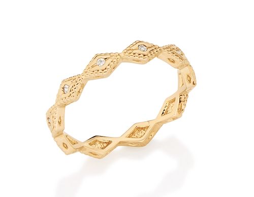 ANEL BANHADO A OURO 18K COM ZIRCÔNIAS