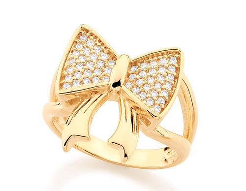 ANEL BANHADO A OURO 18K COM ZIRCÔNIAS