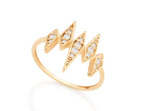 ANEL BANHADO A OURO 18K COM ZIRCÔNIAS
