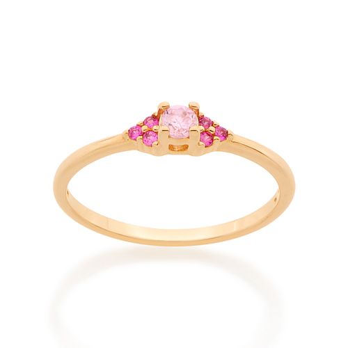 ANEL SKINNY RING BANHADO A OURO 18K COM ZIRCÔNIAS