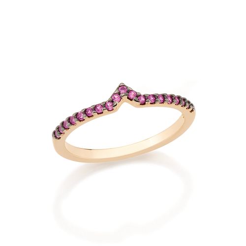 ANEL SKINNY RING BANHADO A OURO 18K COM ZIRCÔNIAS