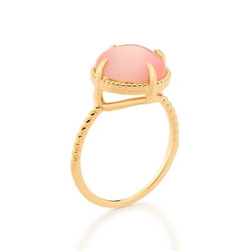 ANEL SOLITÁRIO BANHADO A OURO 18K