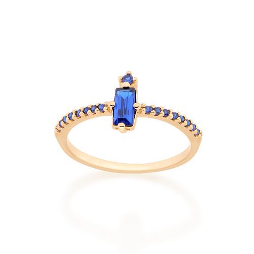 ANEL SKINNY RING BANHADO A OURO 18K COM ZIRCÔNIAS