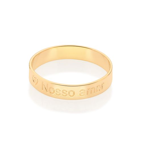 ALIANÇA NOSSO AMOR BANHADO A OURO 18K