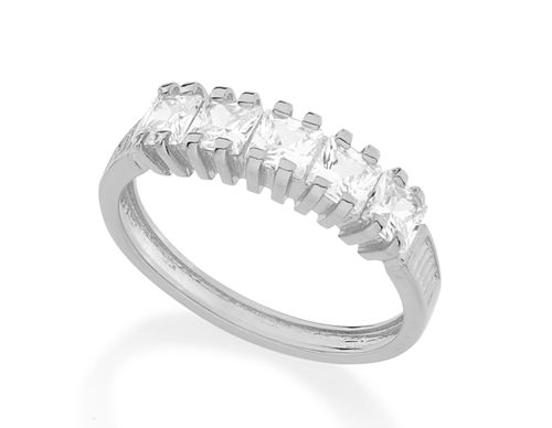 ANEL BANHADO A RHODIUM COM ZIRCÔNIAS