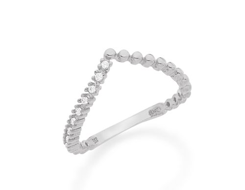 ANEL BANHADO A RHODIUM COM ZIRCÔNIAS