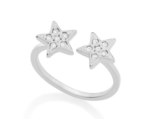 ANEL BANHADO A RHODIUM COM ZIRCÔNIAS